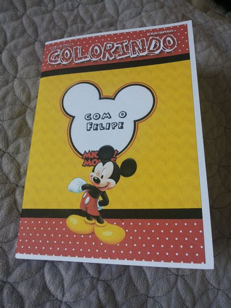 Livro De Colorir Personalizado Mickey Skygraph Elo7