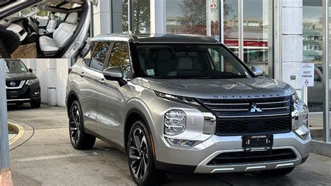 Silver 2023 PHEV Outlander SEL With Light Grey Interior Looks Great