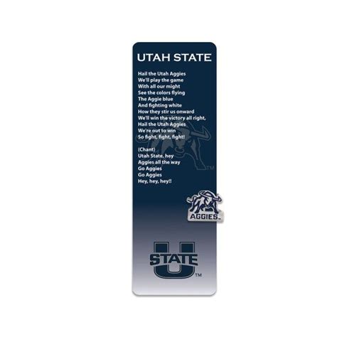 Utah State University Official Pin And School Bookmark Utah State University Fight Song Utah