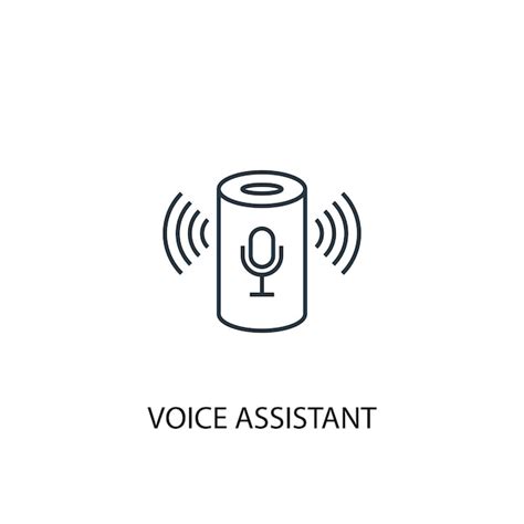 Premium Vector Voice Assistant Concept Line Icon Simple Element Illustration Voice Assistant