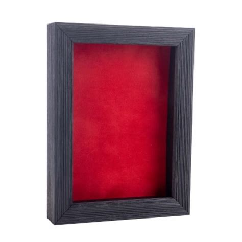 Rustic Black Wood Shadow Box Frame 30 Sizes Acrylic Front Red Suede Backing 30x30 30x30 Kroger