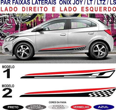 Faixa Lateral Chevrolet Onix Prisma Sport Joy Lt Ls Ltz Mercado