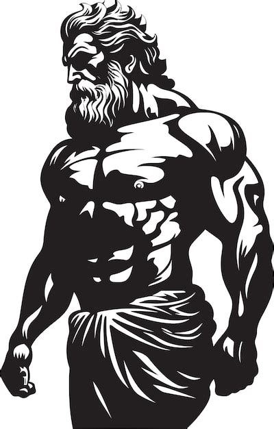 Icon Of Strength Emblematic Hercules Emblem Ancient Titan Vector Logo