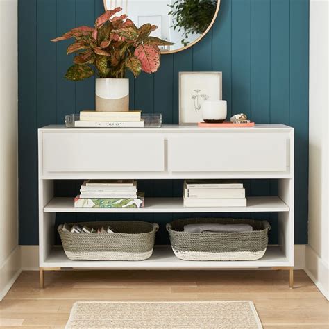 Entryway Table With Storage West Elm Nolan Entryway Console Best