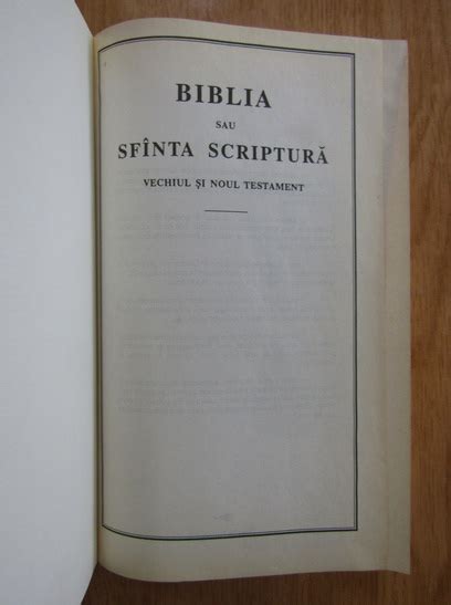 Biblia sau Sfanta Scriptura a Vechiului si Noului Testament Cumpără