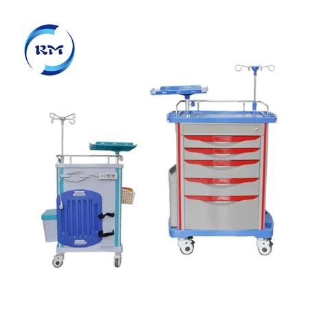 Hospital Clinic Medical Emergency Multi Function Crash Cart ABS