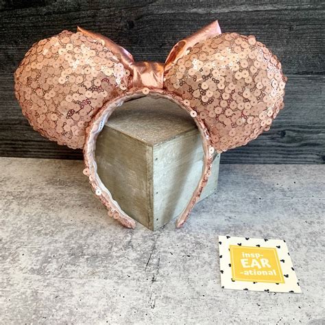 Rose Gold Sequin Mouse Ears Etsy