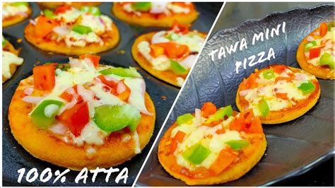 Atta Mini Pizza On Tawa Without Oven Vegetable Mini Pizza Recipe