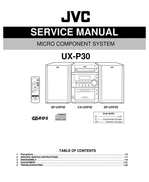 Jvc Ux P30 Series Service Manual Pdf Download Manualslib