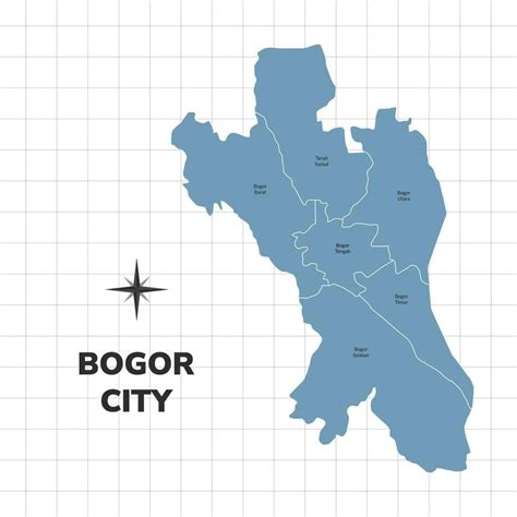 Bogor city map illustration. Map of cities in Indonesia 36272032 Vector ...