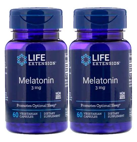 X Melatonina Mg Capsulas Life Extension Em Suplementos