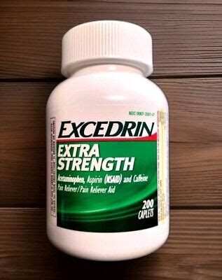 Excedrin Extra Strength Pain Reliever Caplets Count Exp New