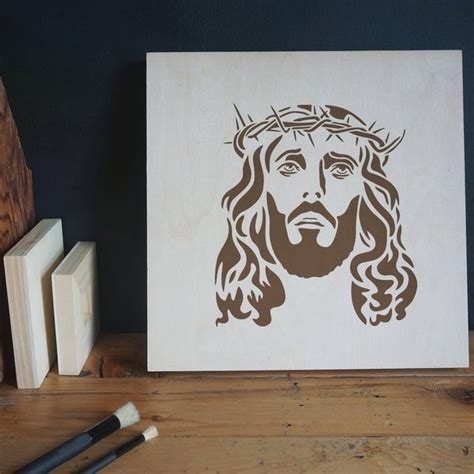 Jesus Stencil Reusable Craft DIY Stencils S1 01 151 8 5x11 By