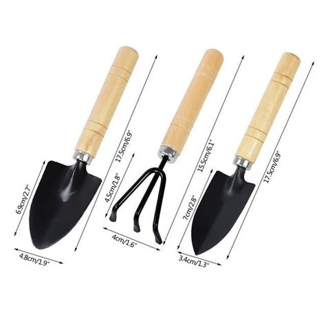 PELLE 1 Set Mini Ensemble Outils De Jardinage Manche En Bois Pelle