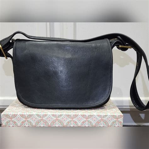 Coach Bags Vintage Coach Patricia Legacy Flap Bag Black Leather