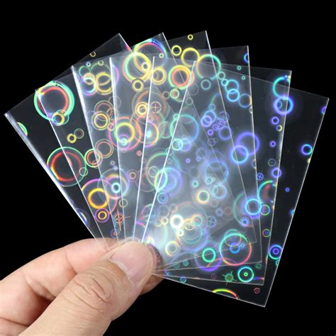 Película protectora holográfica de burbujas fundas para tarjetas