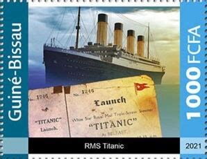 Stamp RMS Titanic Guinea Bissau Titanic 2021 Yt GW 9566