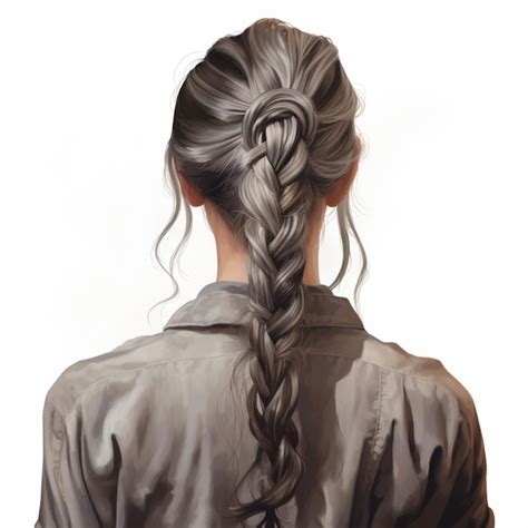 Premium Photo There Is A Woman With A Braid In Her Hair Generative Ai