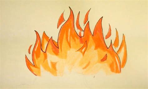 25 Easy Flames Drawing Ideas - How to Draw Flames