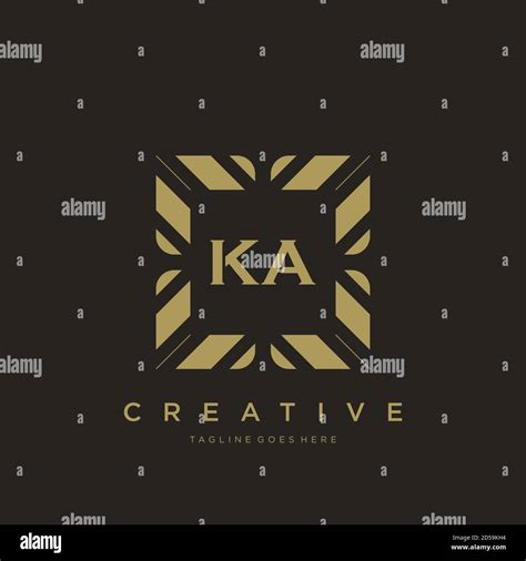 KA Initial Letter Luxury Ornament Monogram Logo Template Vector Stock