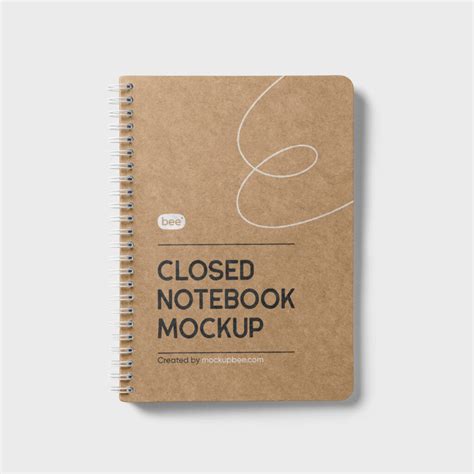 Free Closed Notebook Mockup Mockupbee