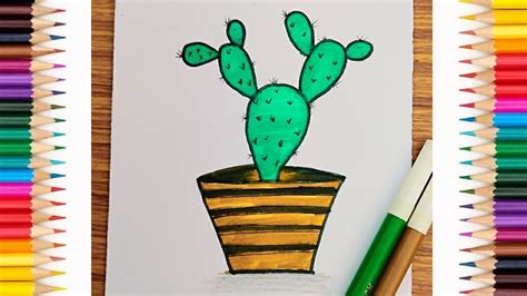 How To Draw Cactus🌵plant Ll Easy Cactus Drawing Step By Step😊🌵 Drawing Youtube