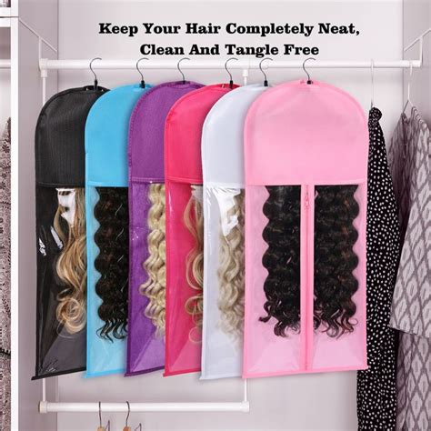 Wig Bags Storage With Hanger 3 Packs Wig Storage For Multiple Wigs