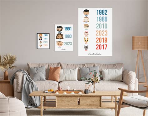 Affiche personnalisée Années Famille Funko Made In Gift