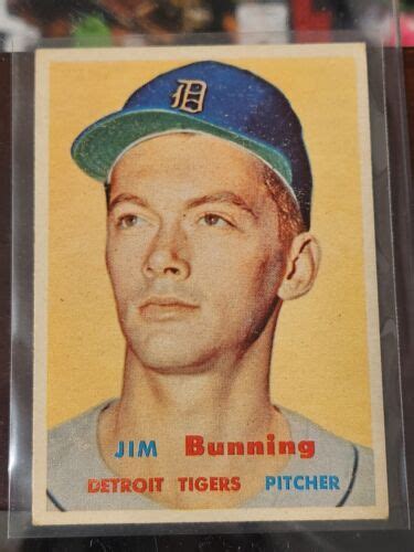 Topps Set Break Jim Bunning Rookie Detroit Tigers Ex Exmt Ebay