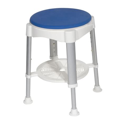 Drive Medical White Plastic Freestanding Shower Chair At