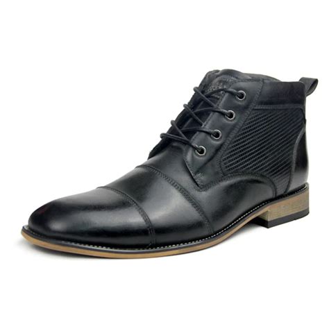 OTTO men boots genuine leather Italian black luxury fashion casual ...