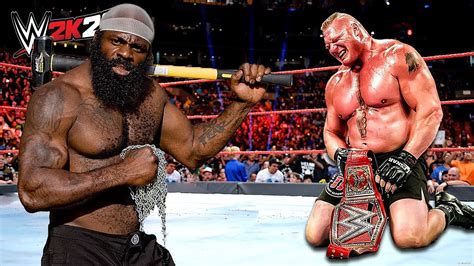 Brock Lesnar Vs Kimbo Slice Wwe 2k22 Youtube