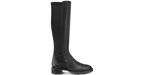 Stuart Weitzman 5050 Leather Lug Sole Knee Boots In Black Lyst