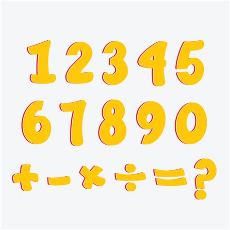 Maths numbers and symbols vector illustration 19614884 Vector Art at ...