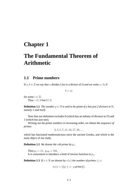 Pdf Chapter 1 The Fundamental Theorem Of Arithmetic Dokumen Tips