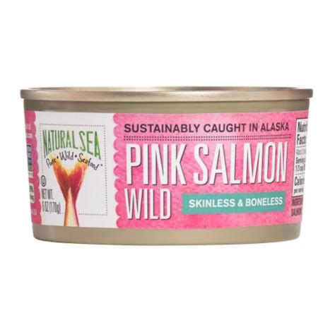 Natural Sea Wild Pink Salmon Salted Skinless And Boneless Case Of 12 6 Oz Case Of 12 6