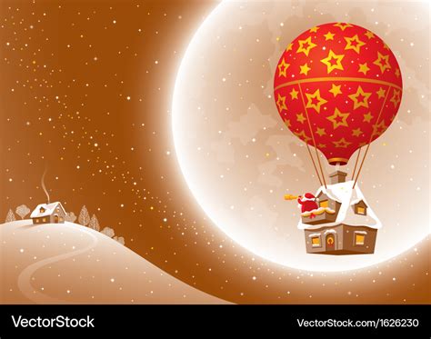 Santas Christmas Flight Royalty Free Vector Image