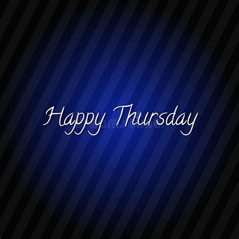 Wish Happy Thursday Text Card Design with Diagonal Stripes & Dark Blue Background Vignette Stock ...