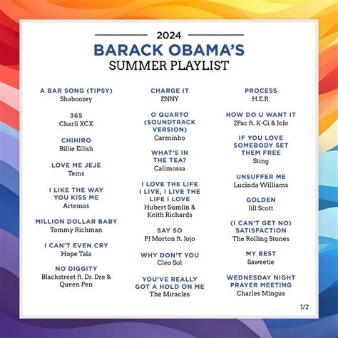 Barack Obama Barack Obamas Summer Playlist Lyrics And Tracklist