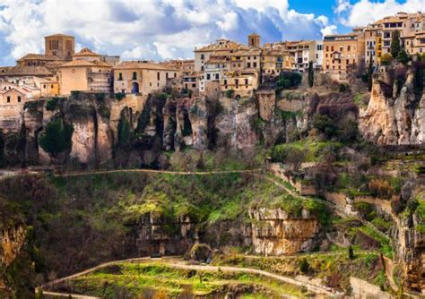 Lais Puzzle Panorama Von Cuenca Mittelalterliche Stadt Auf Felsen