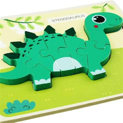 Drewniana Kolorowa Uk Adanka Puzzle Dinozaury Stegosaurus Kategorie