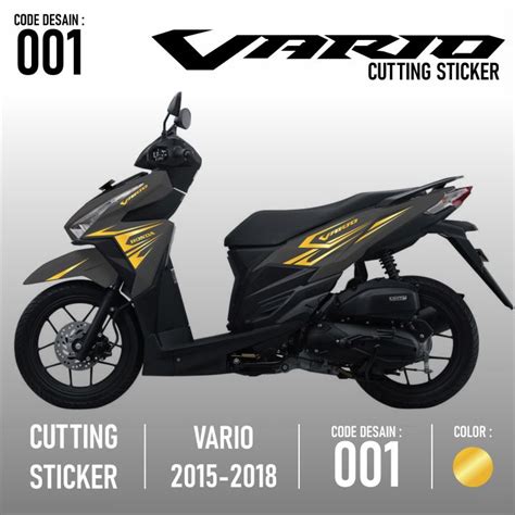 MC Cutting Sticker Vario 125 150 LED Aksesoris Motor Sticker Honda