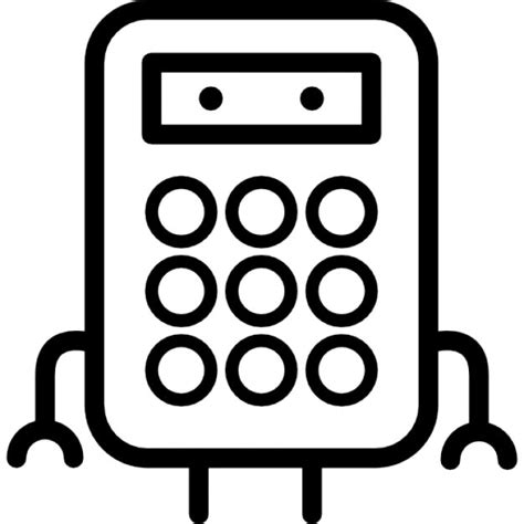 Cute Calculator With Eyes Arms And Legs Icons Free Download