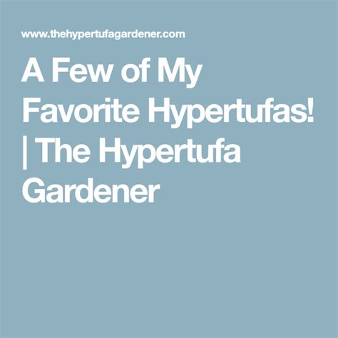 A Few Of My Favorite Hypertufas Favorite Hypertufa Garden