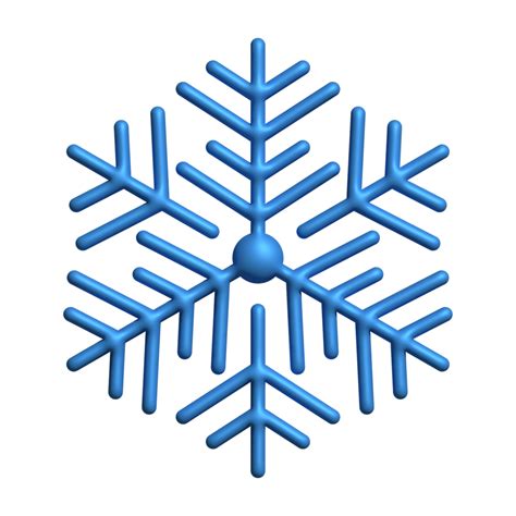 3d Realistic Blue Snowflake 33534771 Png