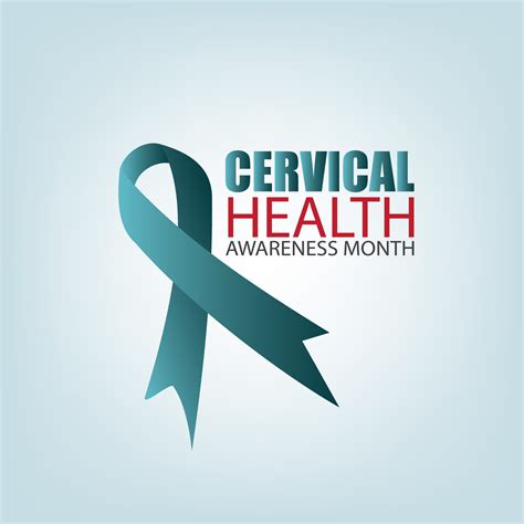 Vector Illustration Of Cervical Health Awareness Month Simple And