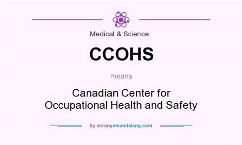 Ccohs Canadian Center For Occupational Health And Safety In Medical And Science By