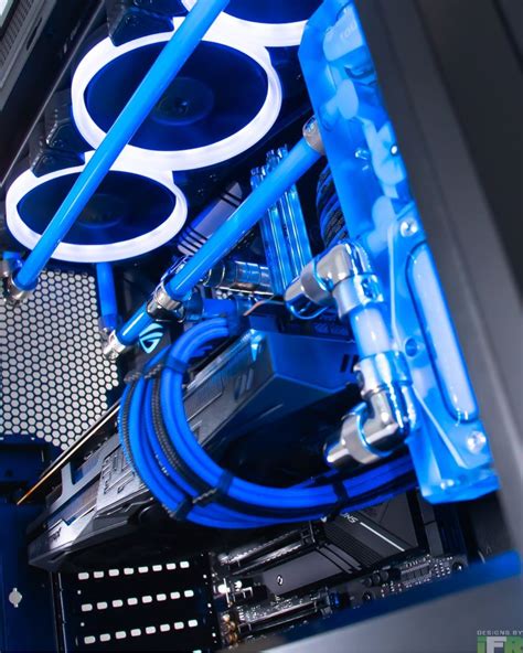 Blue Custom Water Cooled PC by Designs By IFR | Custom pc, Water cooler ...