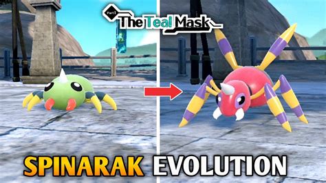 Spinarak Evolves Into Ariados Animation In Pokemon Scarlet Violet Dlc