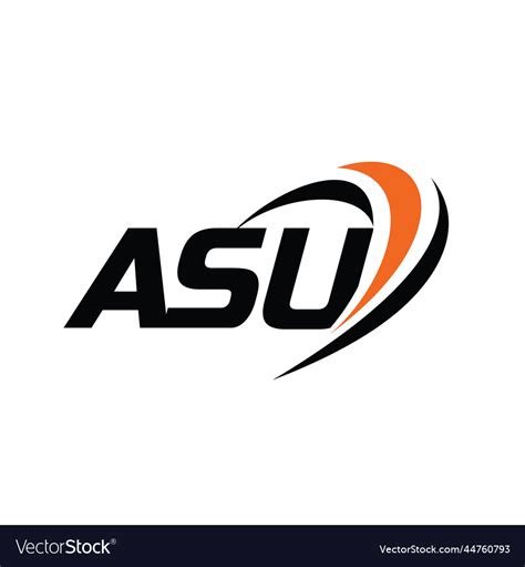 Asu monogram logo Royalty Free Vector Image - VectorStock